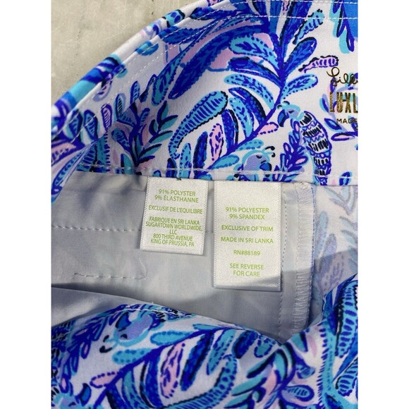 Lily Pulitzer Reid Golf Shorts Women’s 4 Bird Is The Word Baha Blue - Picture 6 of 9